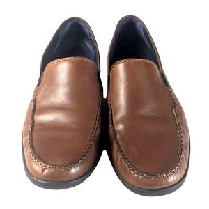 Cole Haan Grand.Os Burnished Tan Leather Loafer Cognac Brown Size 11M Career